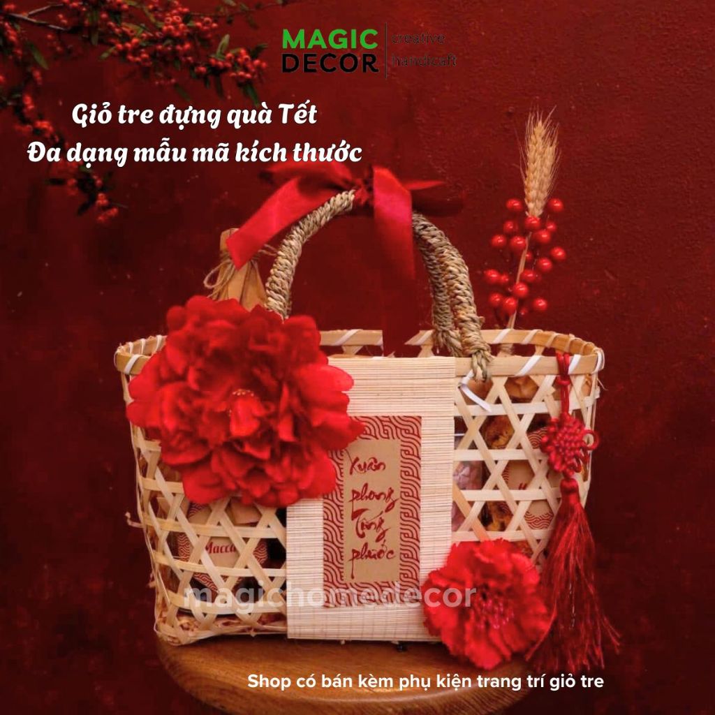 Bamboo gift basket CNY 2026, Decorative bamboo fruit basket as a occasion  gift High-endCNY | Shopee Malaysia