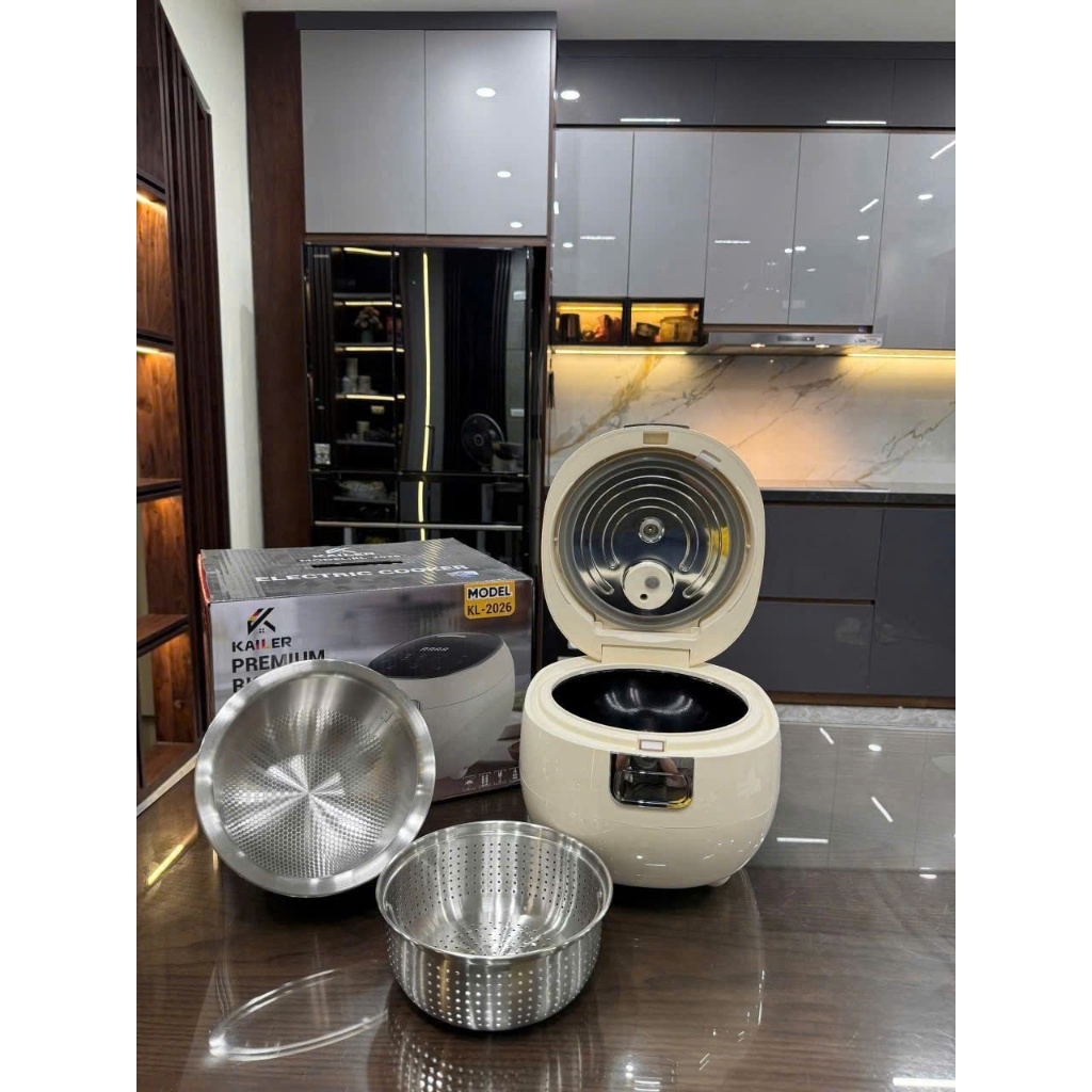 Kailer Electronic Rice Cooker with Integrated Hexagonal Pattern Pot KL ...