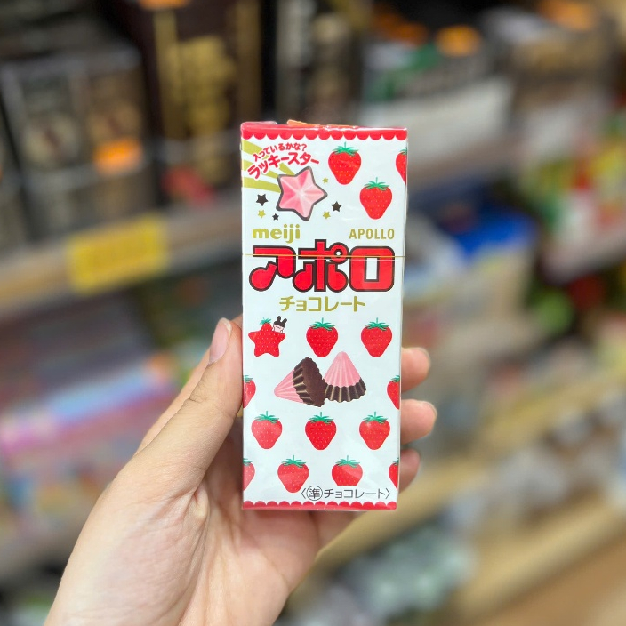Apollo Chocolate Strawberry Candy 46g Meiji Japan | Shopee Malaysia