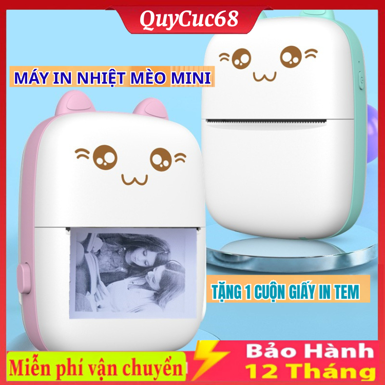 Handheld Mini Bluetooth Cat Printer, Receipt, Document, Float, Sticker ...