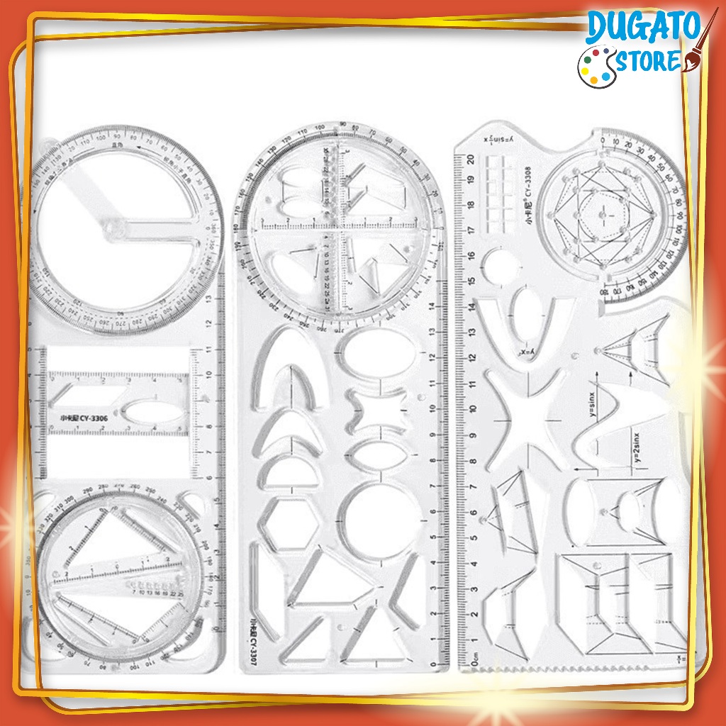 Multifunctional Ruler, Rotates 360 Degrees to Draw Many Different ...