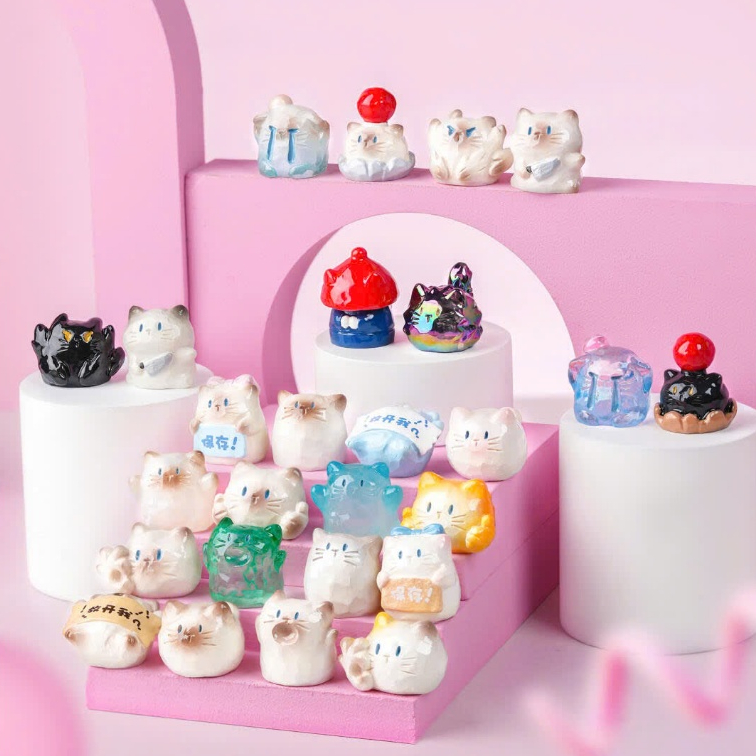 Blindbox Mini Meow Pai Performance Artist - Adorable Expression Kitten ...