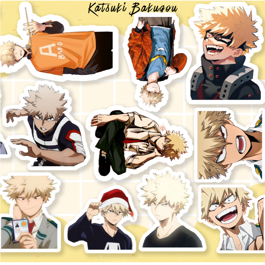 Set of 50 Bakugo stickers Bakugo stickers Hero Academia Bakugo stickers ...