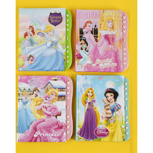 Cute disney princess SNK17 lockable diary, regular size 16 x 13 cm, 100 ...