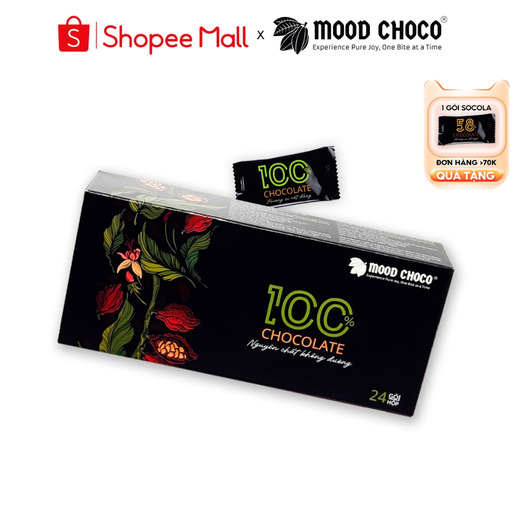 MOOD CHOCO Premium Whole Box Bitter Dark Chocolate with Less Sugar ...