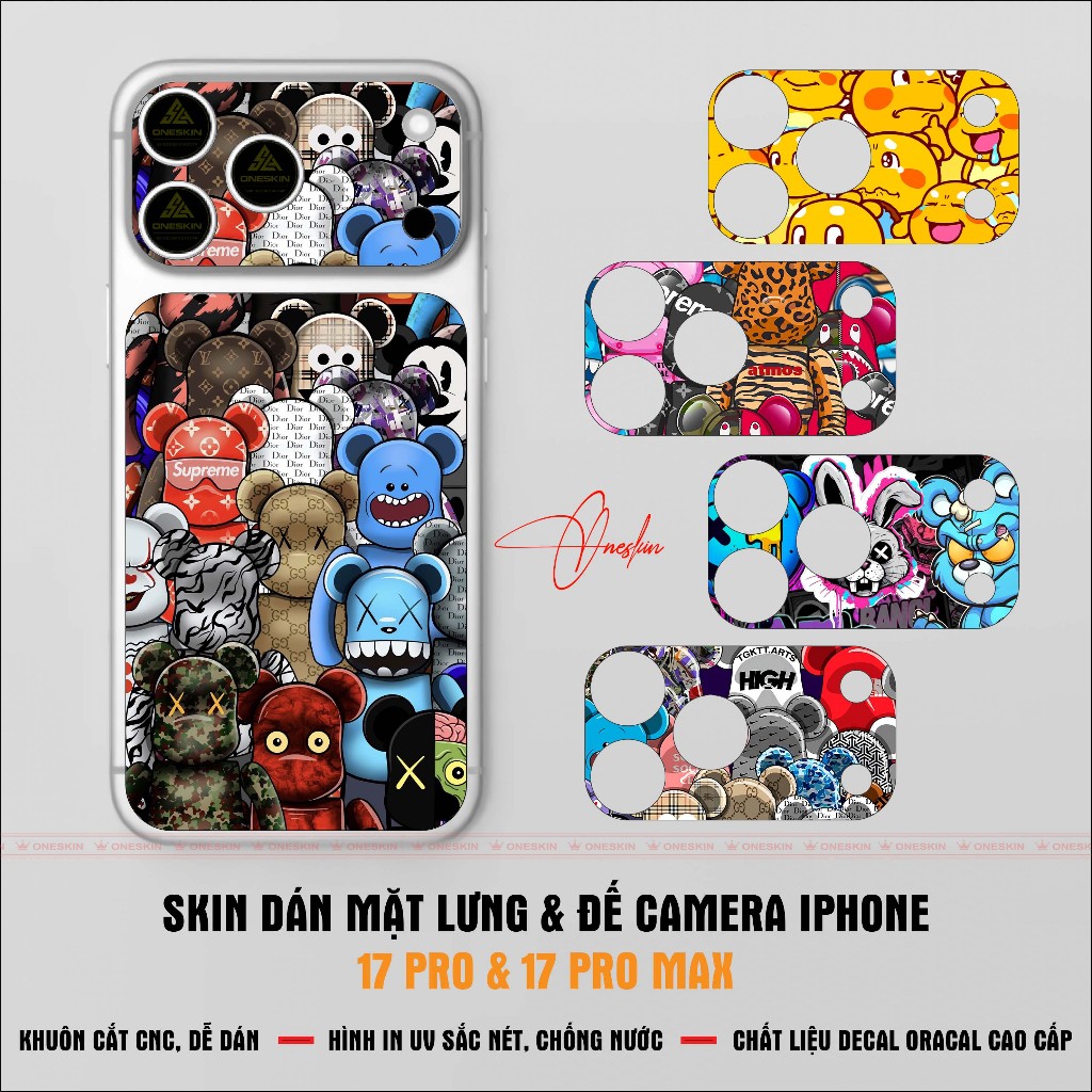 Back Skin Sticker & IPhone 17 Pro/17 Pro Max Camera | Pre-cut CNC Mold ...