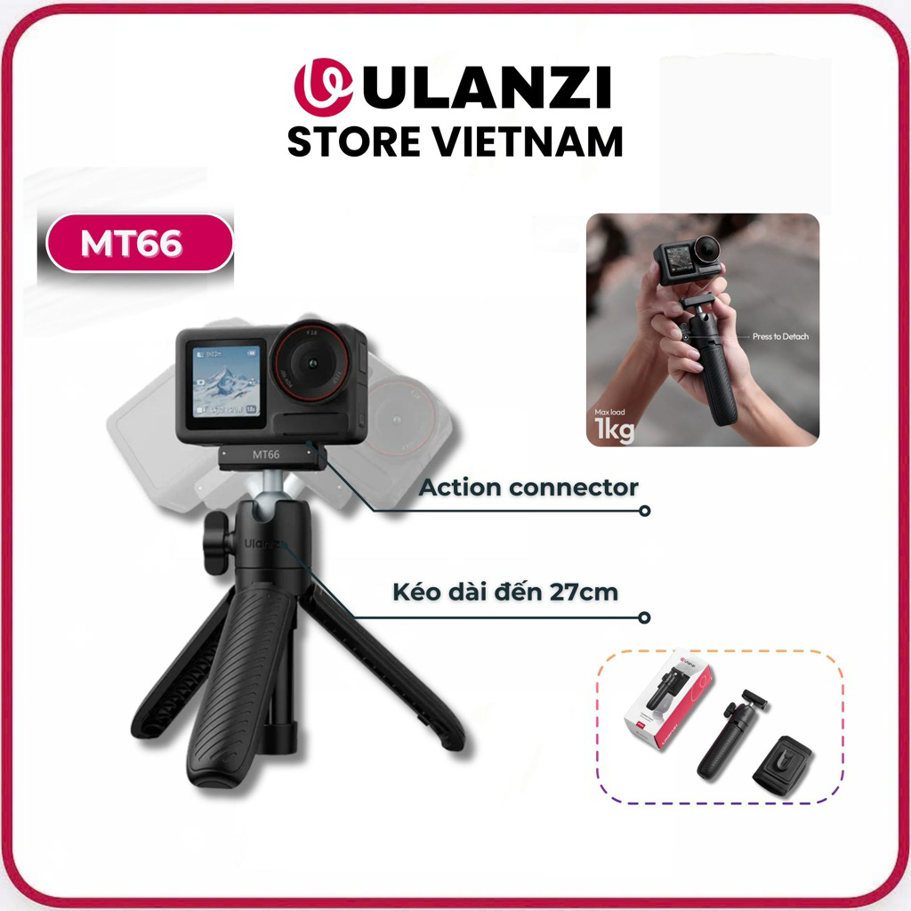 Ulanzi MT66 – 3-Mode Mini Tripod/Tripod for Action Camera, GoPro, DJI ...