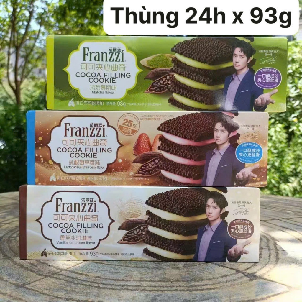 Franzzi ice cream square chocolate biscuits box 93g many flavors ...