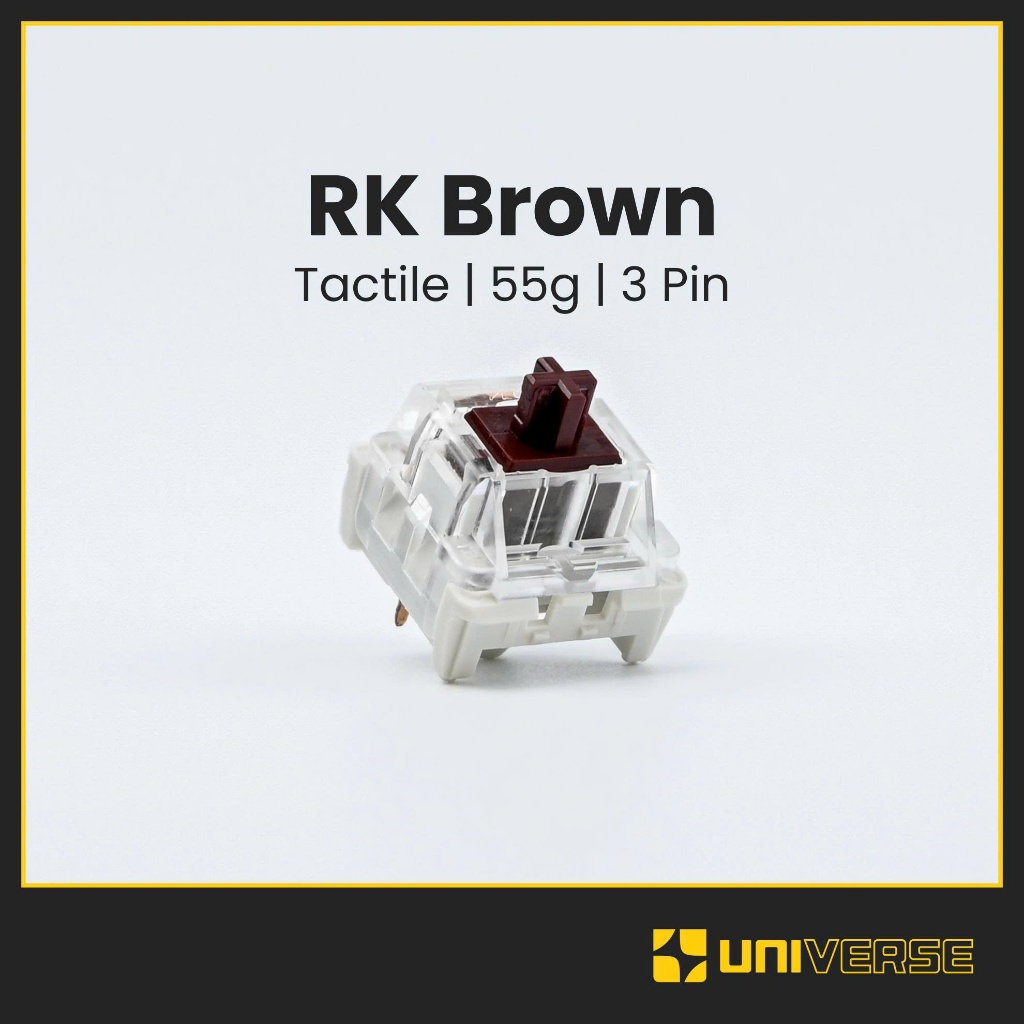 10 Switch Royal Kludge RK Brown 3 Pin Tactile Switch 55g POM Brown ...