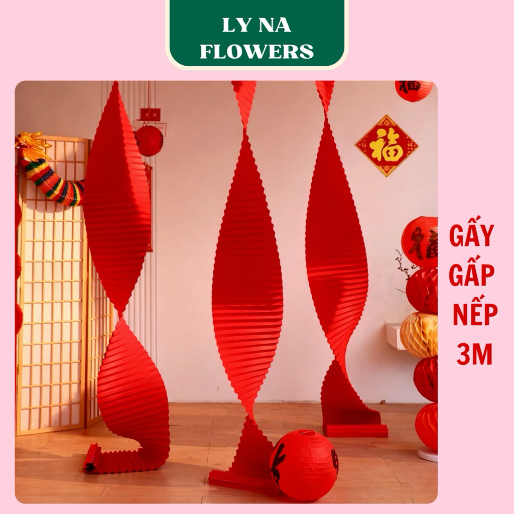 3M Red Corrugated Paper Strip for Ceiling/Wall Hanging | Decor CNY ...