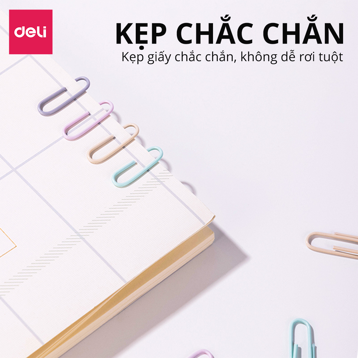 Box of 100 160 200 convenient multi-purpose pastel color paper clips ...