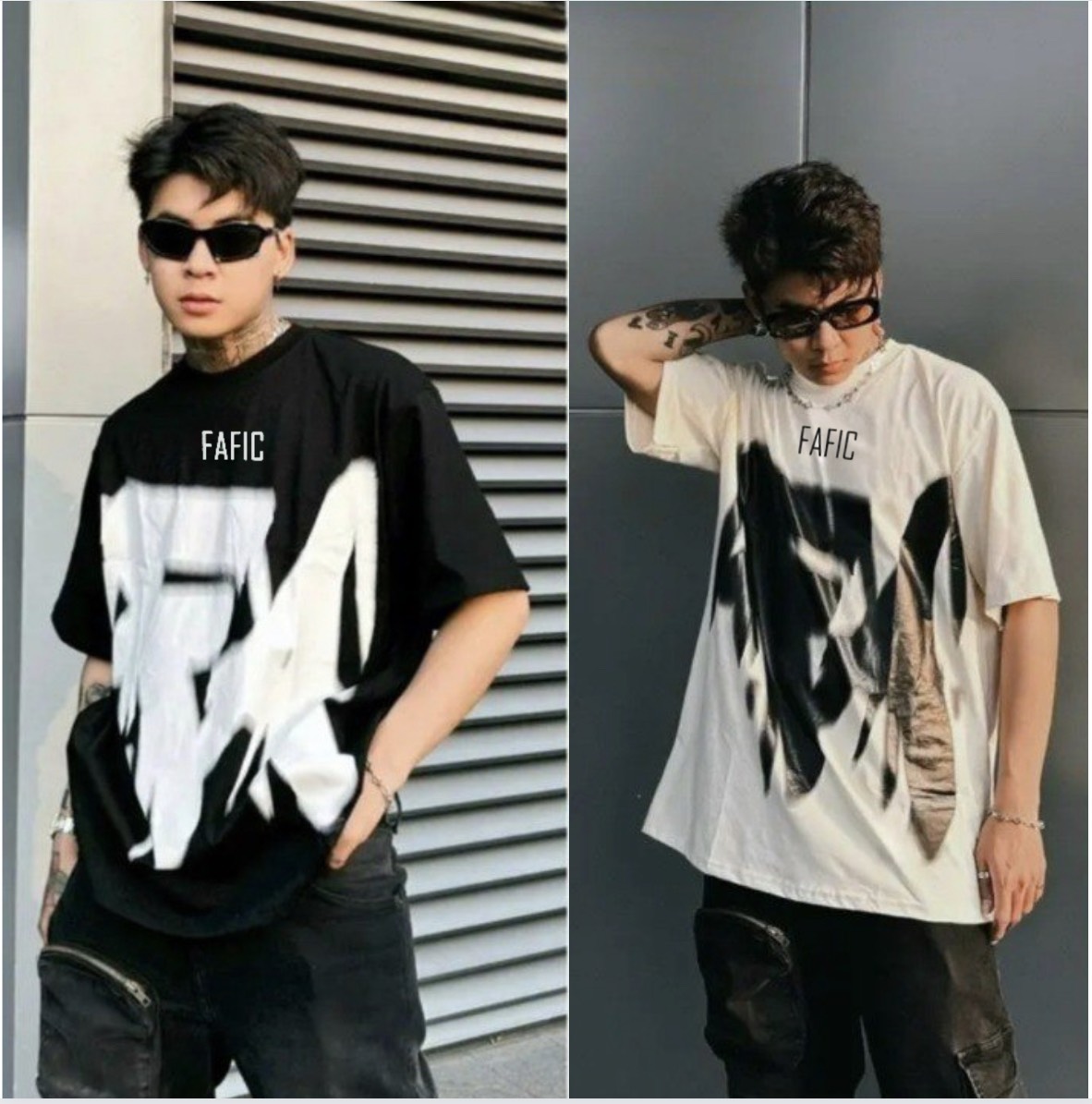FAFIC unisex short-sleeved women's T-shirt, loose-fitting men's and ...