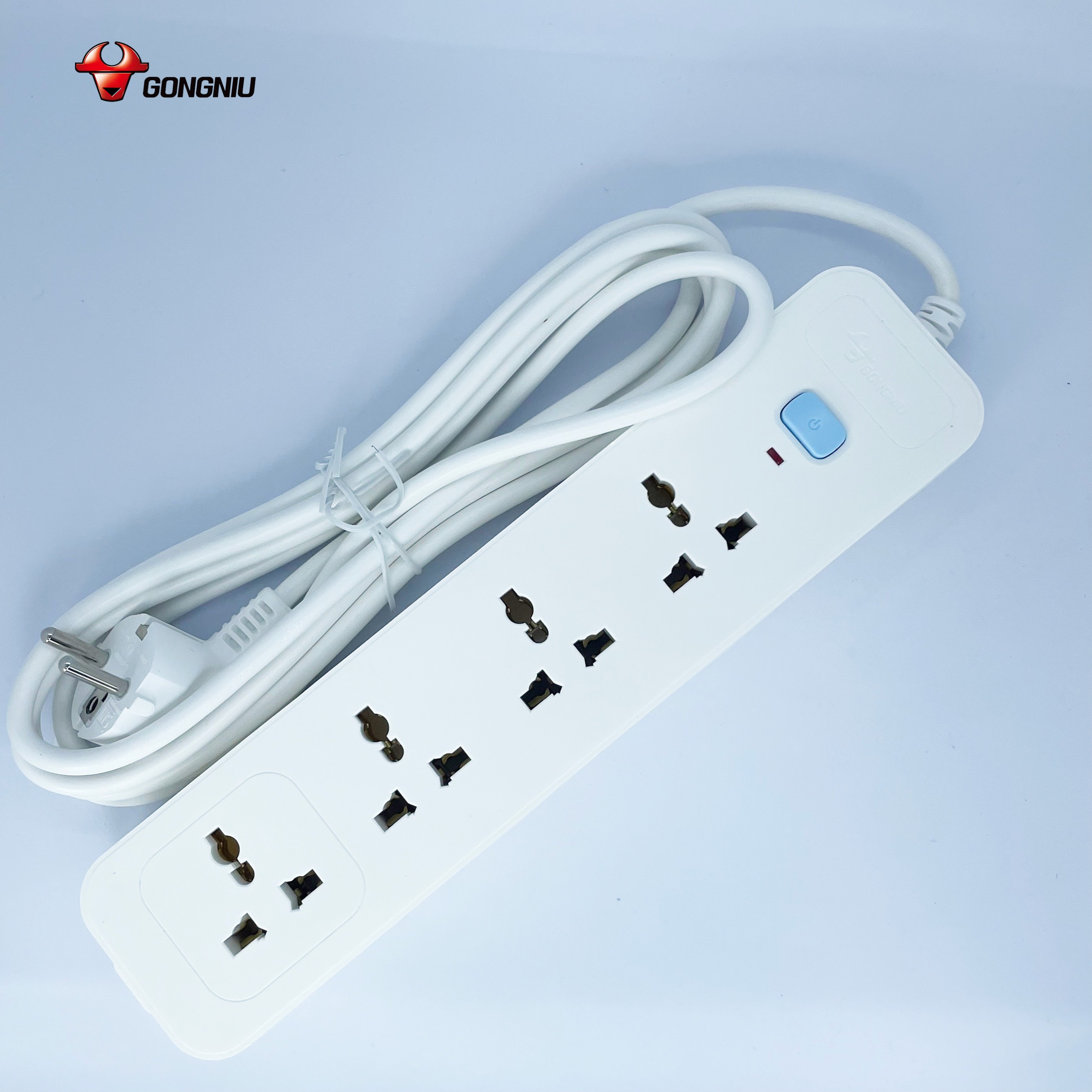 GONGNIU Fireproof Electrical Socket - 4 Multi-Purpose Outlets 1 Switch ...