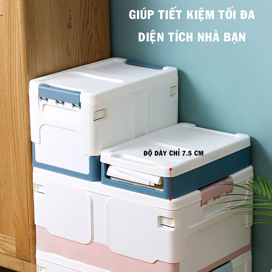 Foldable storage box for car trunk and indoor storage that can be ...