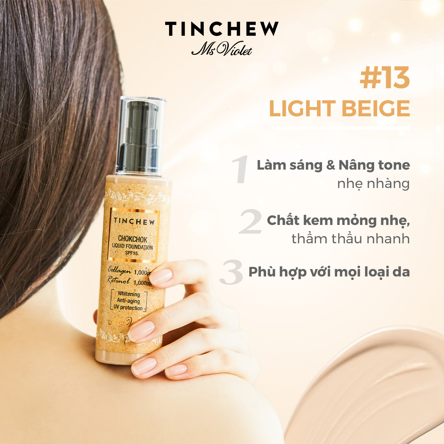 Korean Premium Liquid Foundation Tinchew ChokChok Liquid Foam Long ...