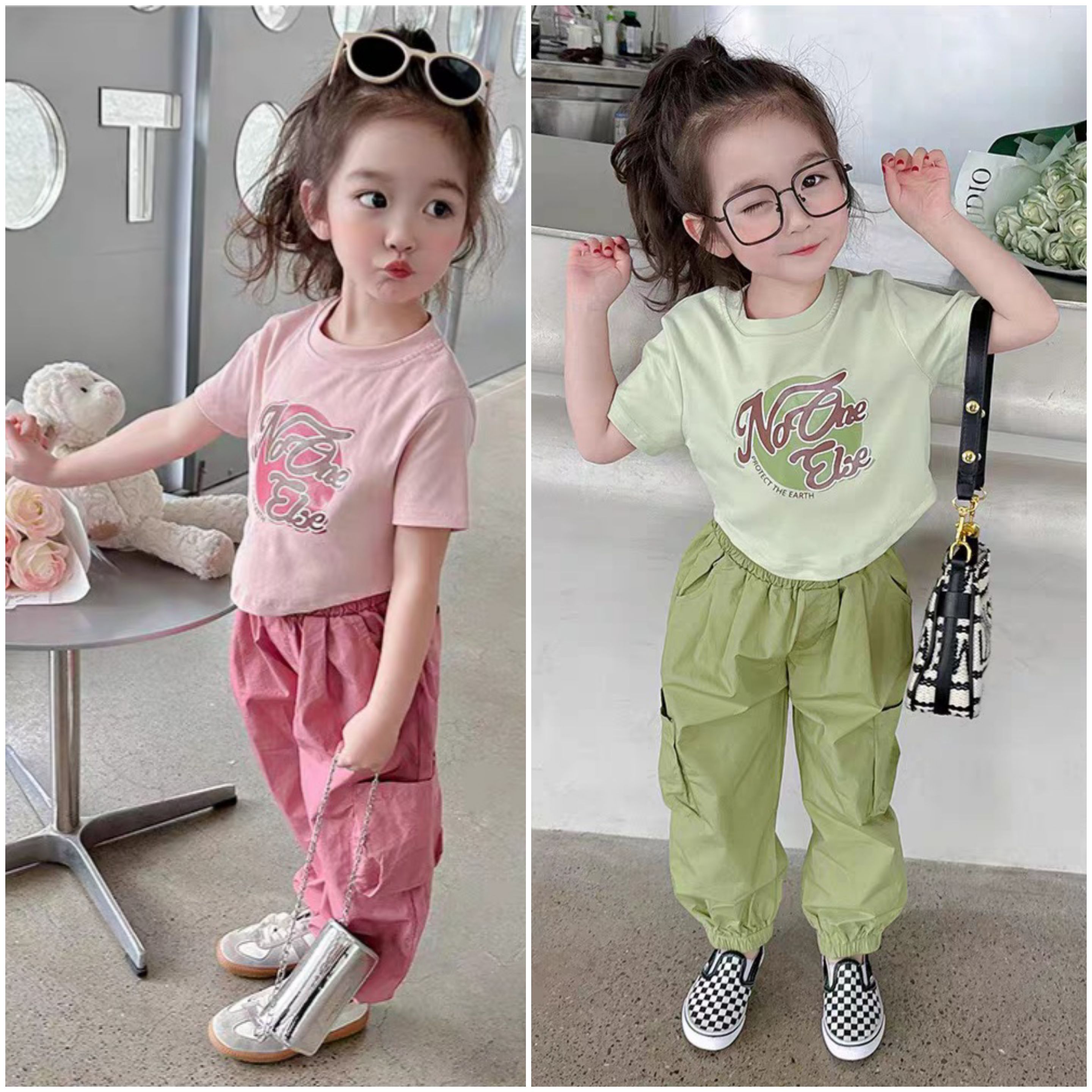 Baby girl clothes set High quality crop top and Jogger pants set with