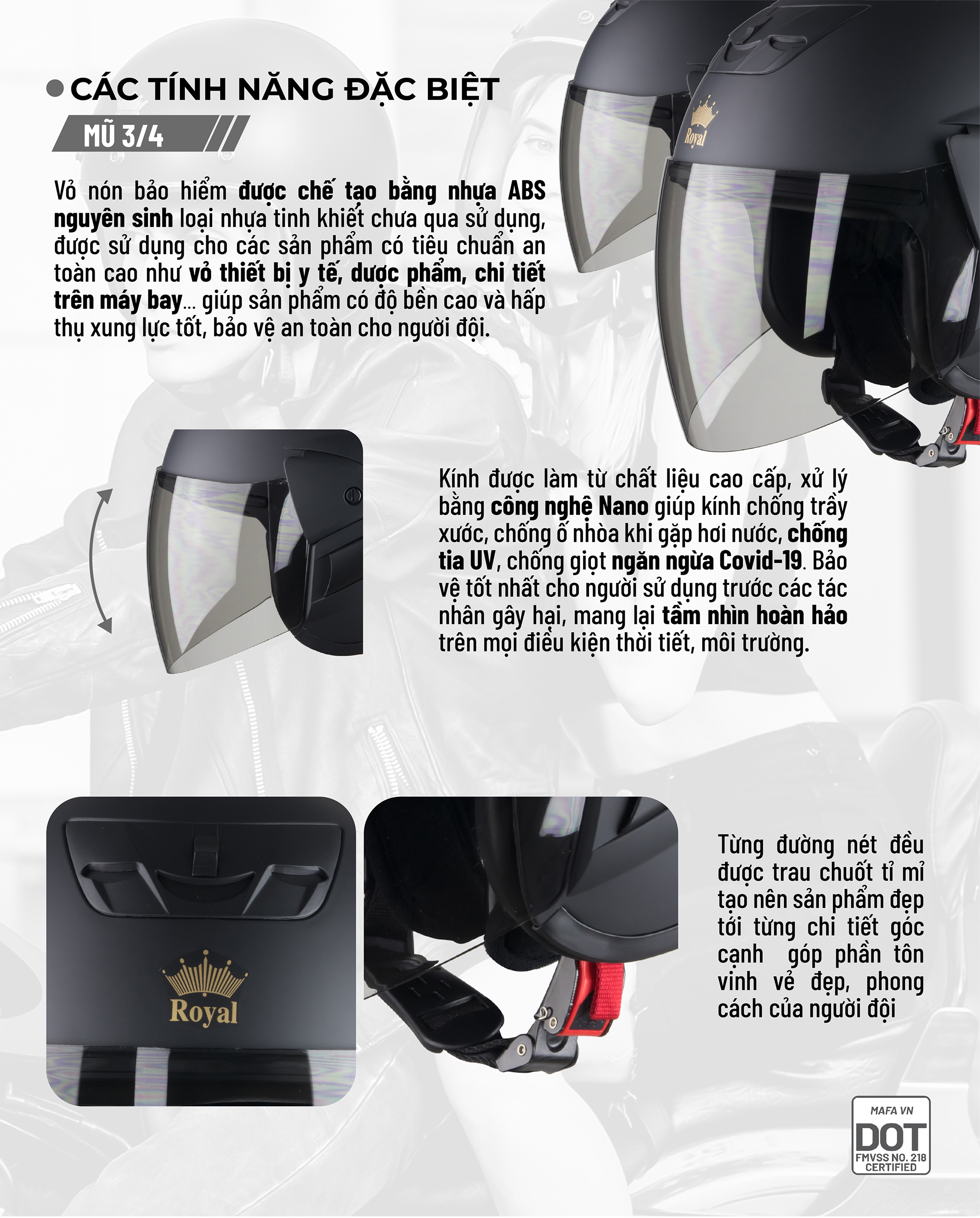 Royal M01 helmet matte black Head circumference 5759cm Shopee Malaysia