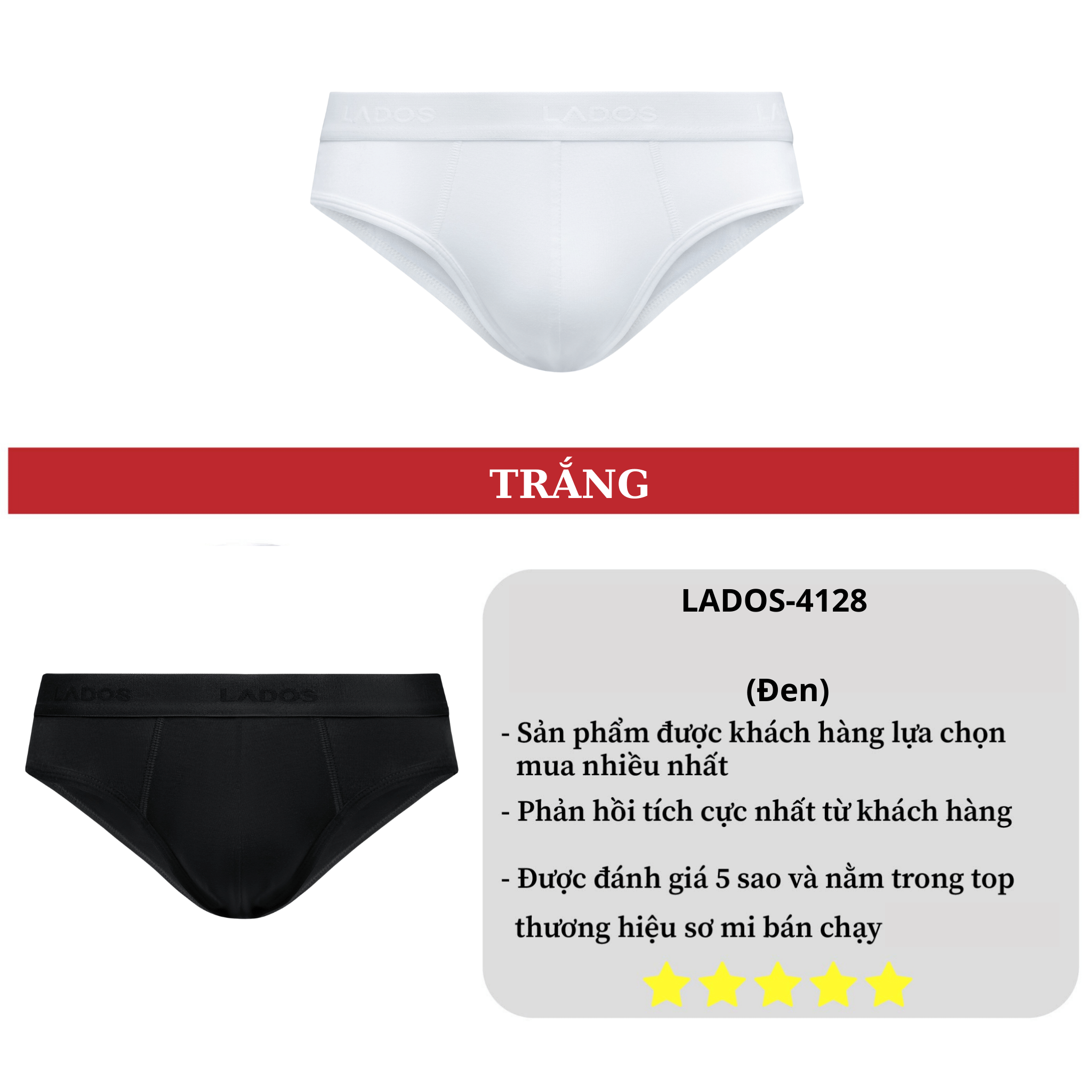 Of 2 PANTS] Lados 7127 Cold Elastic Triangle Men's Underwear