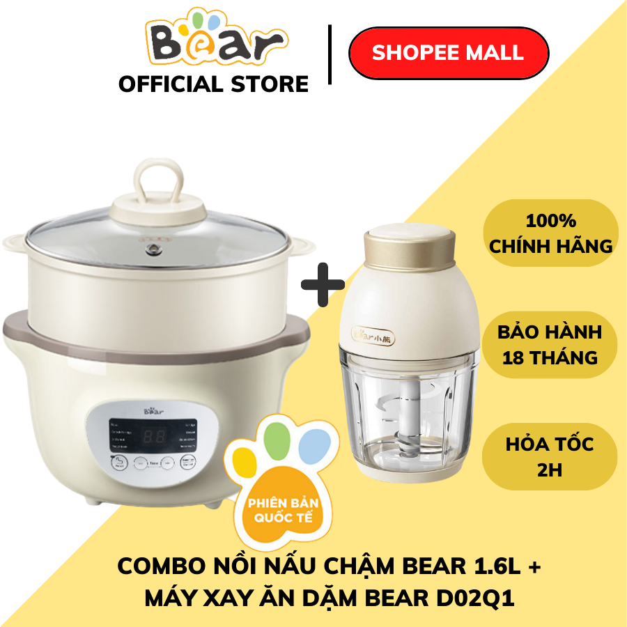 Bear SUBE002 Multifunctional Slow Cooker 1.6L - 200W - Cook Porridge ...