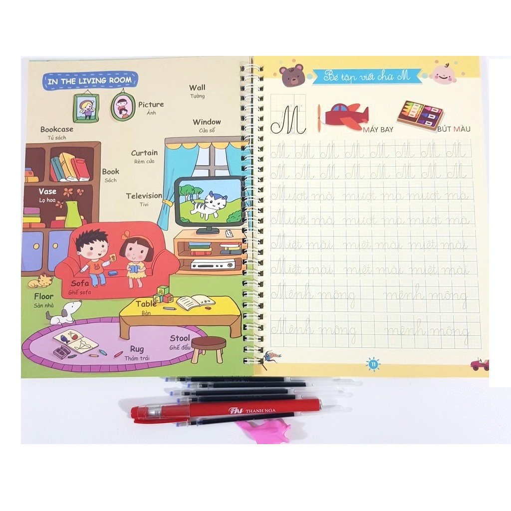 Notebook for Writing Capital Letters, Compound Letters and Learning ...