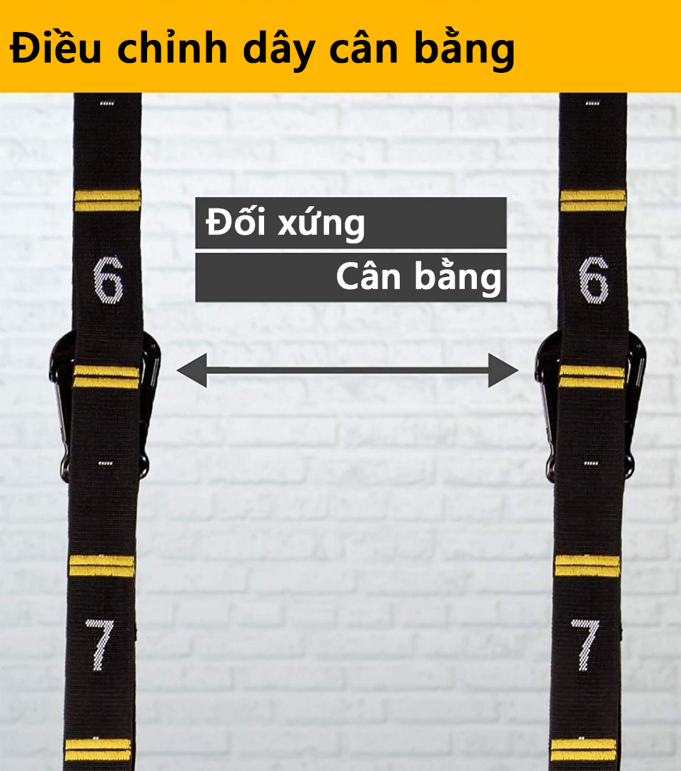Gymnastic Rings Rope Set with Measuring Lines, sturdy anti-rust alloy ...