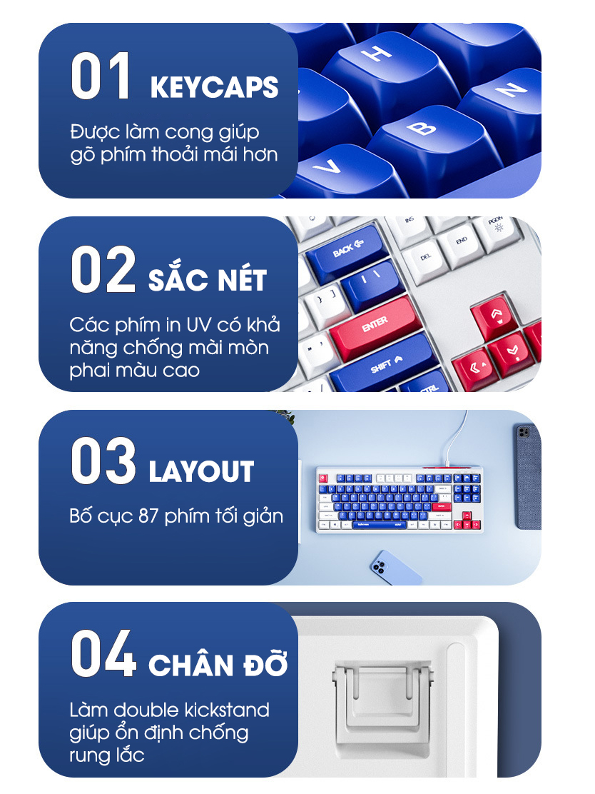 INPHIC K902 wired gaming mechanical computer keyboard TKL 87 keys ...
