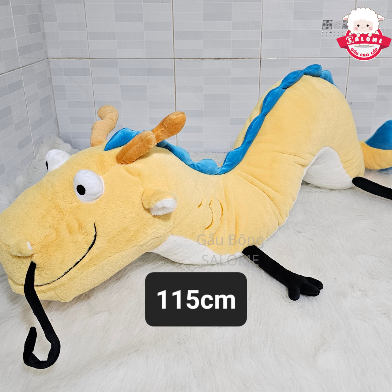 TRI Cute SALOME Curved Golden Dragon Teddy Bear Lying With Beards ...