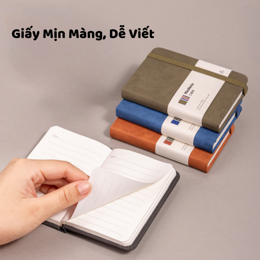 Mini notebook with PU leather cover and simple pattern A5/A6/A7 100 ...