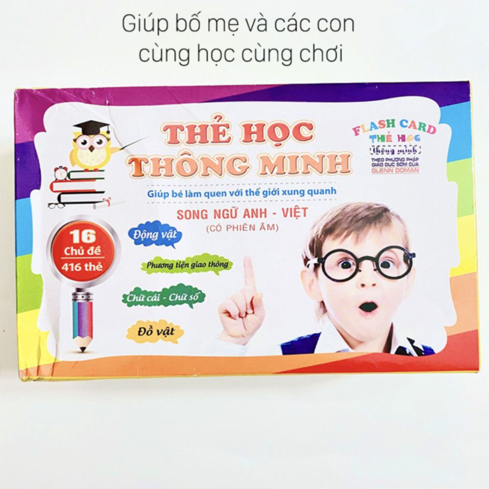 Jiayi Baby smart learning card set with 16 English and Vietnamese ...