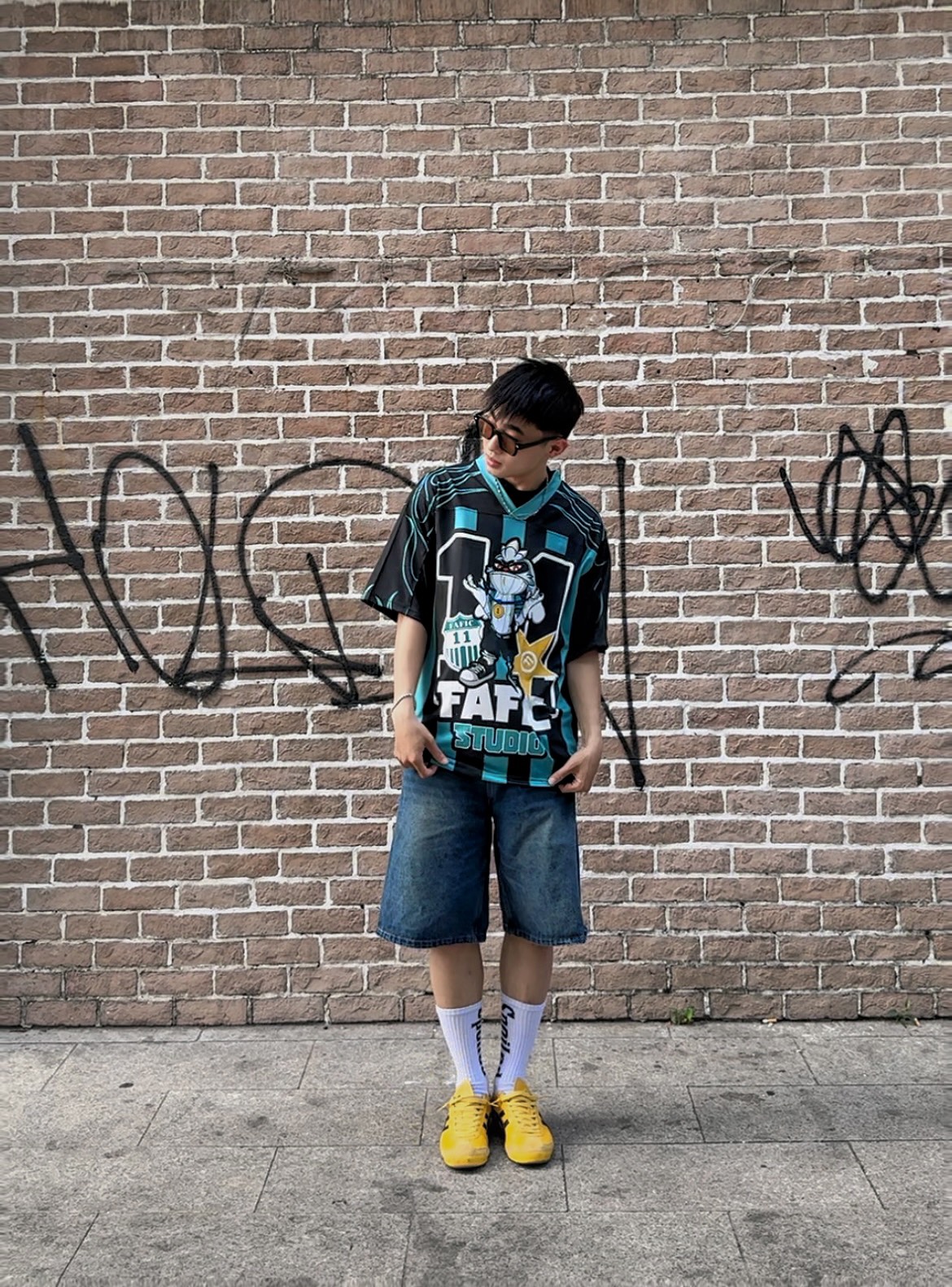 FAFIC mascot Jersey T-shirt Short Sleeve 11 Genuine sesame mesh fabric ...