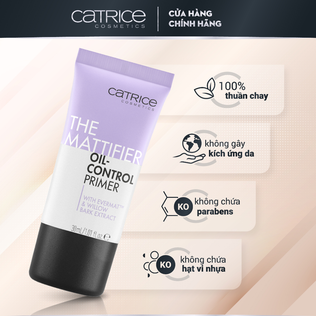 Catrice Primer 4 oil alkaline lining 4 types for oily skin dry skin and shrink hairline 30ml