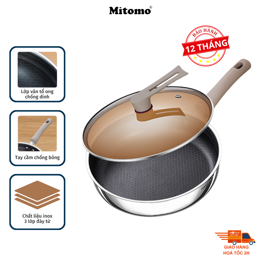 Mitomo premium nonstick pan, nonpeeling steel nonstick