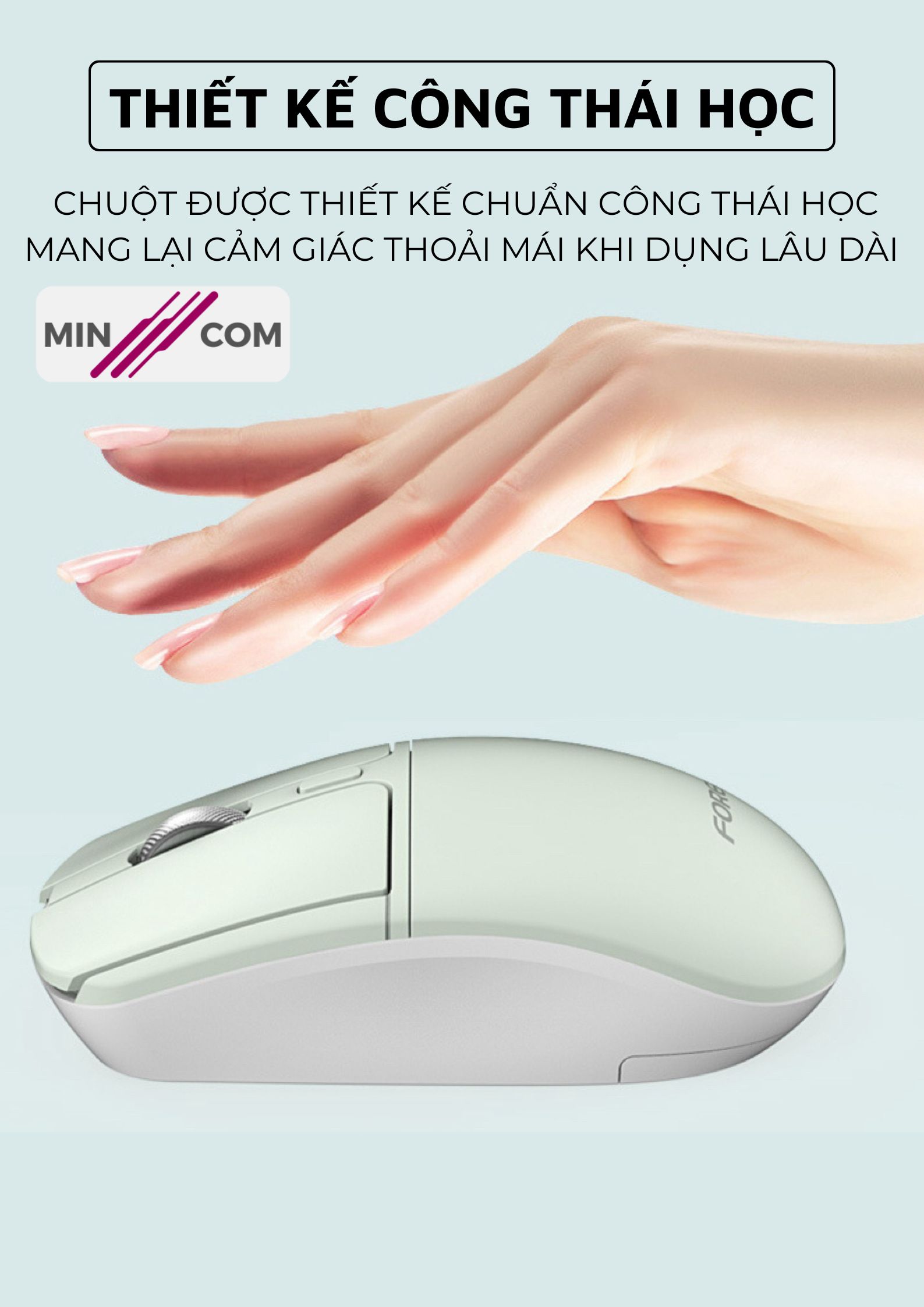 MinCom FV-386 Wireless Bluetooth Computer Mouse Click Silent ZiyouLang ...