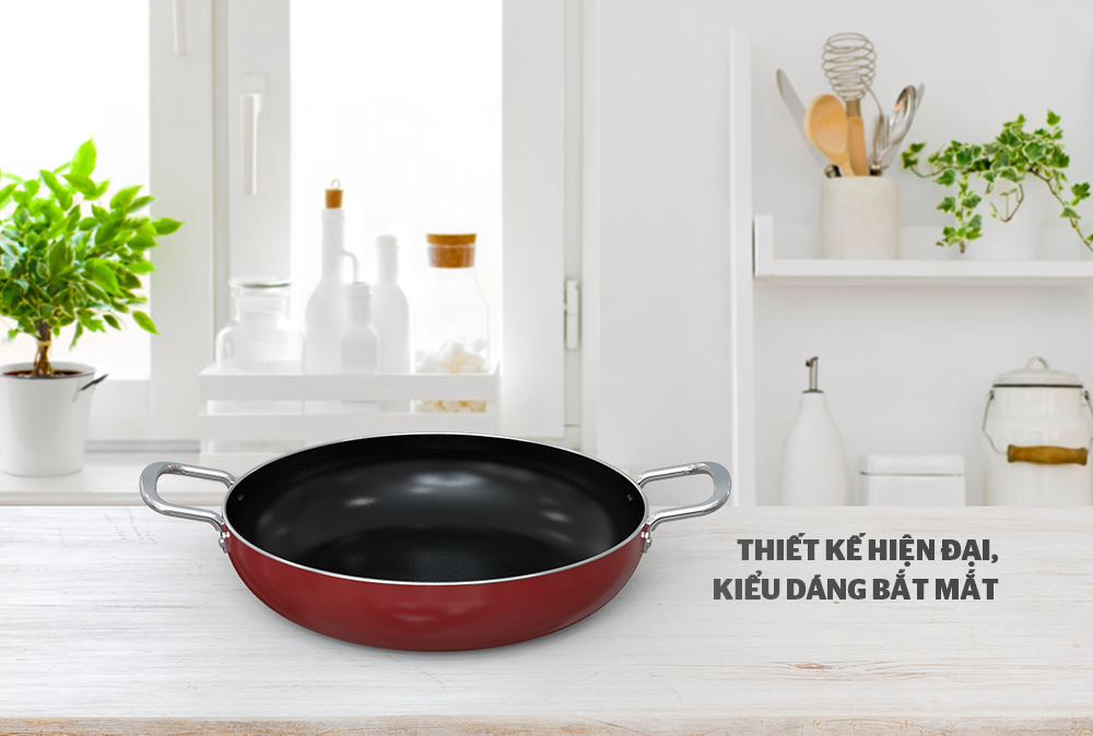 SUNHOUSE non-stick 2-handle pan, all sizes 18-30CM, NOT FOR USE ON ...