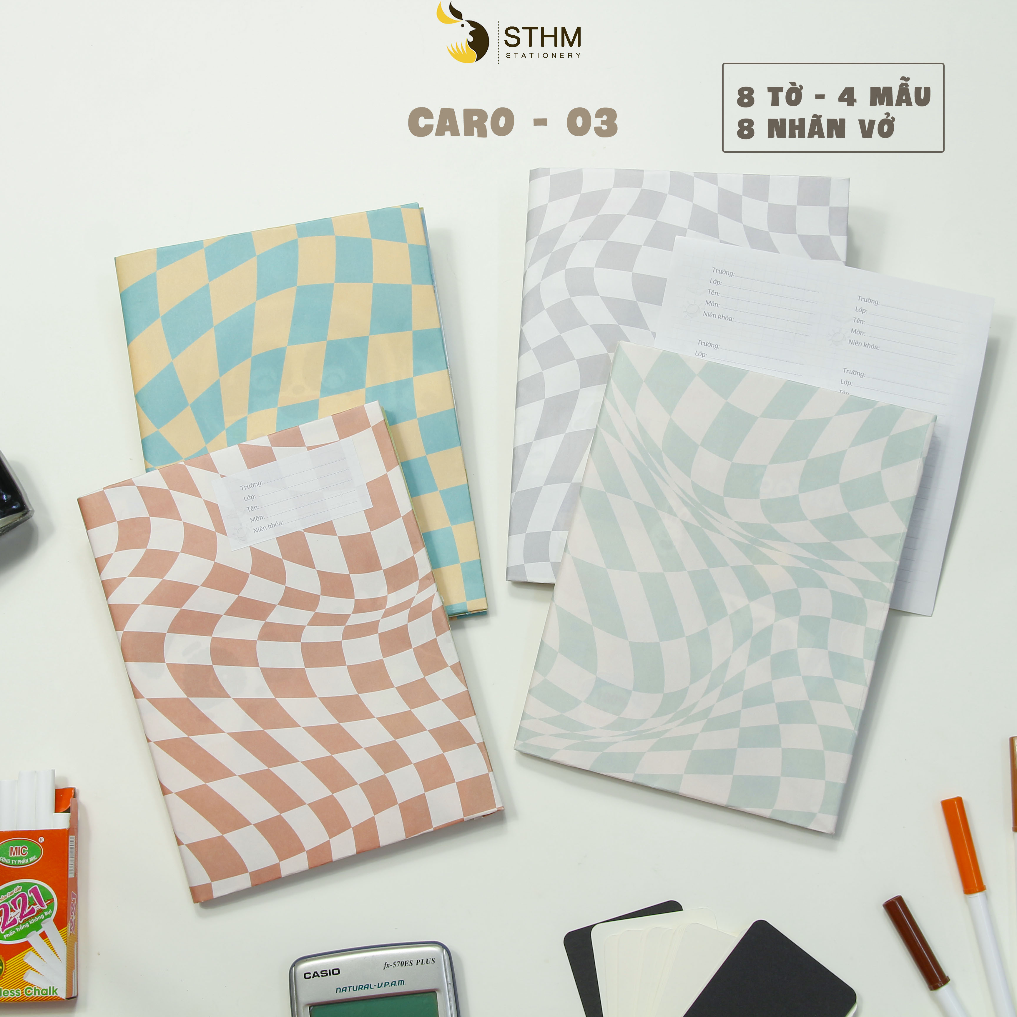 CARO STHM A5 notebook paper Set of 8 sheets, comes with 8 notebook ...