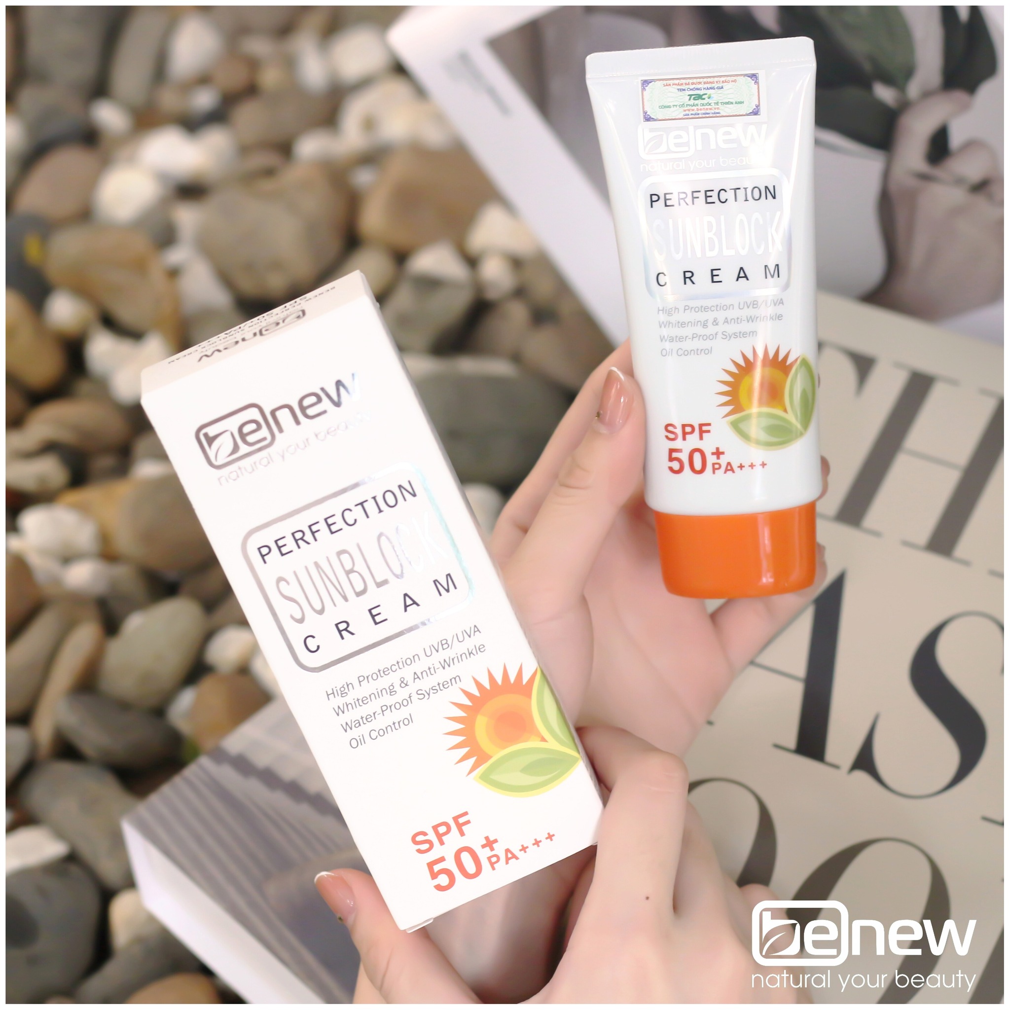 BENEW SUN BLOCK CREAM SPF 50 PA +++ Tone Lifting Sunscreen - Skin ...