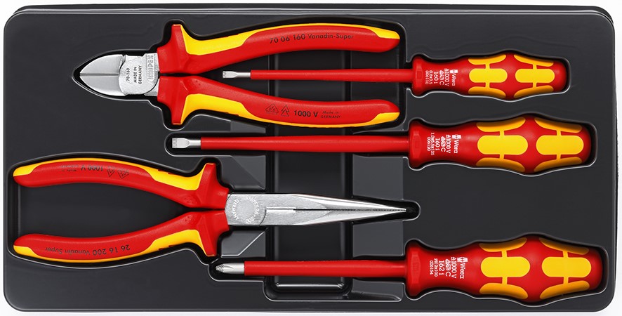 Knipex 00 20 13 - VDE Tool Set Includes 5 Knipex Pliers & Wera ...