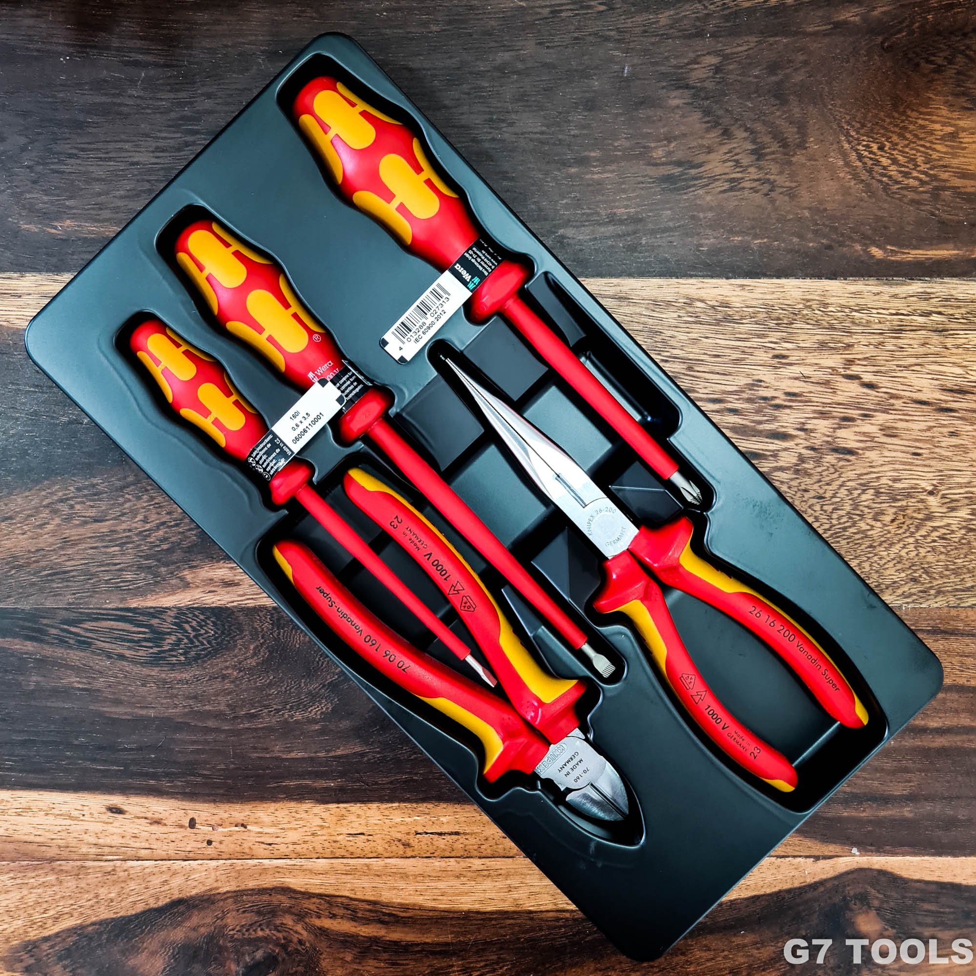 Knipex 00 20 13 - VDE Tool Set Includes 5 Knipex Pliers & Wera ...