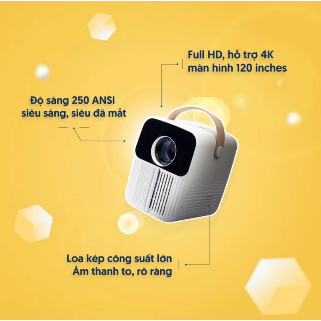 Beecube X2 MAX Gen 3 Mini Projector Android Operating System, Full HD ...