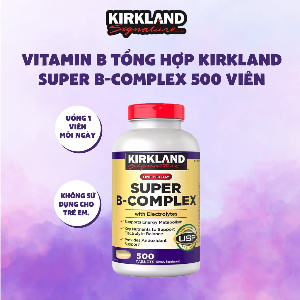 Kirkland Signature Super Vitamin B Supplement 500 Tablets
