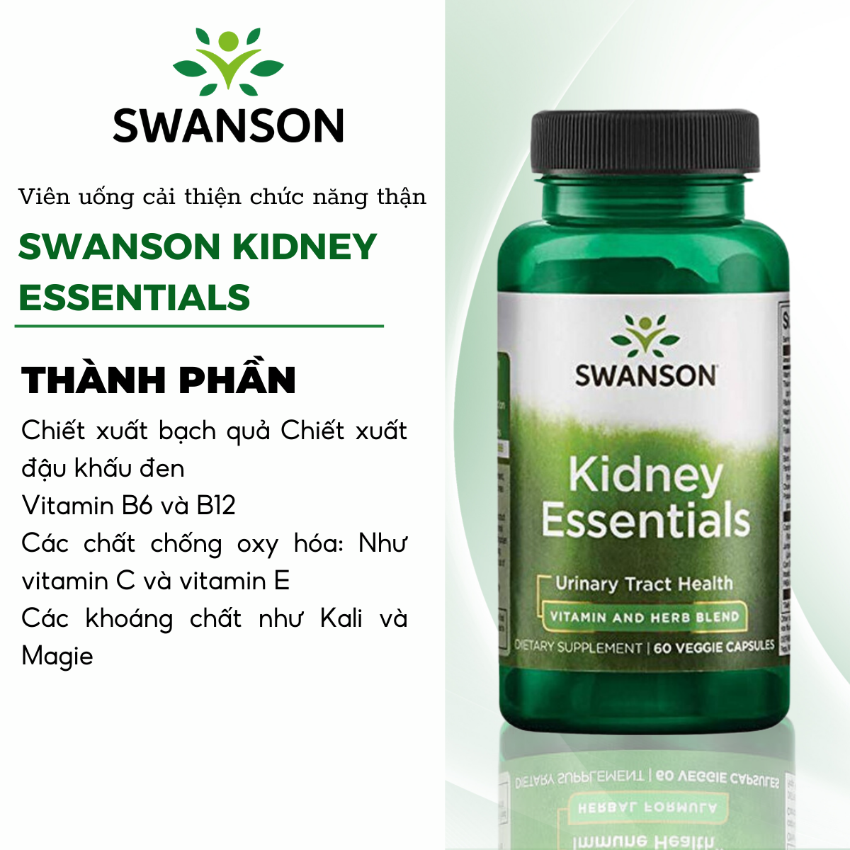 Supports Kidney health, reduces Kidney stones, prevents urinary tract