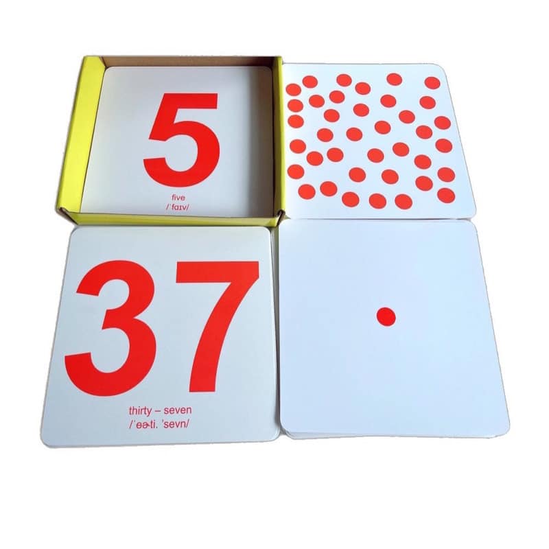 Flash card learning set teaches children DOT CARD math using the Glenn ...