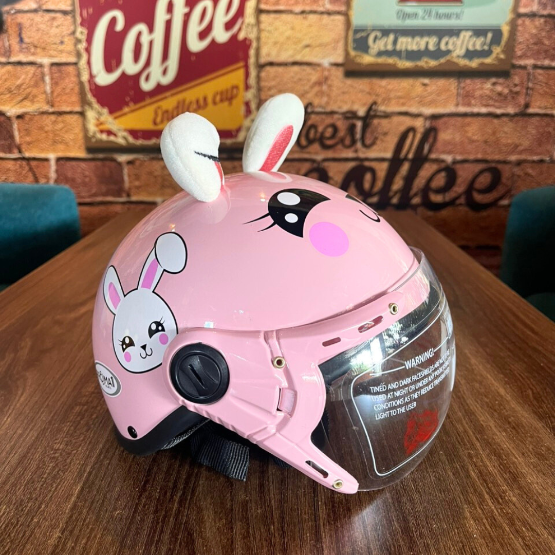 Rabbit-shaped helmet for children from 4-9 years old - tri willow ...