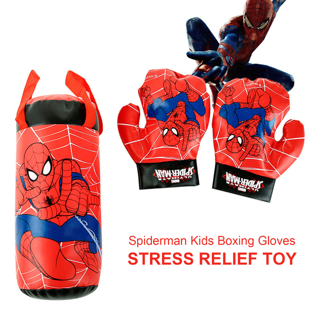 Children's Boxing Set with Gloves - Spider-Man Boxing Bag | Shopee Malaysia