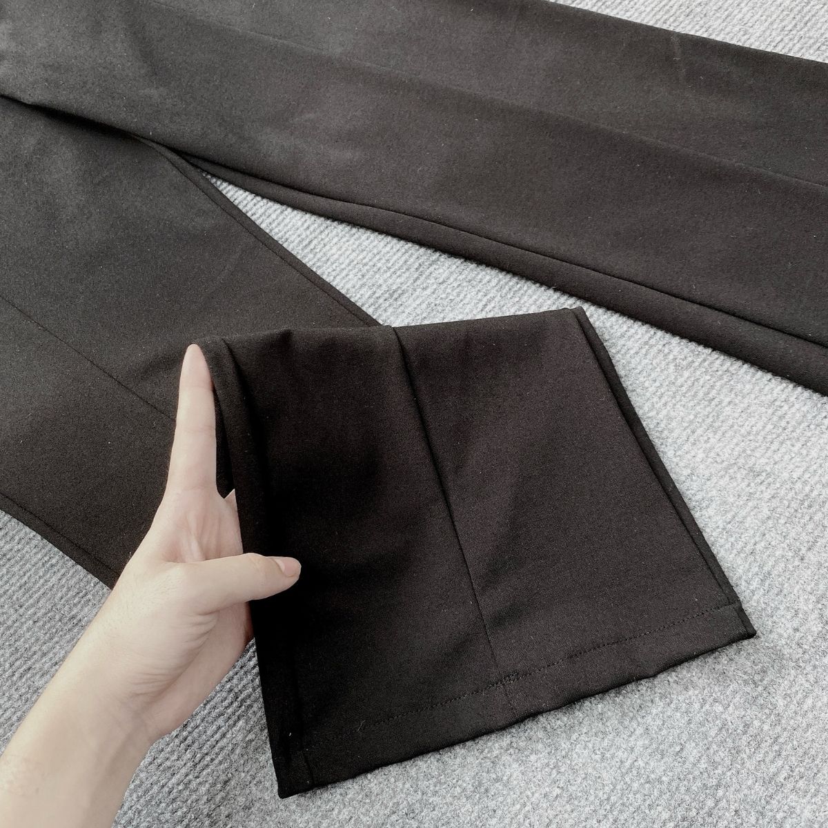 Women's Big Size Trousers with Flare and Slits in Umi Fabric, Cool ...