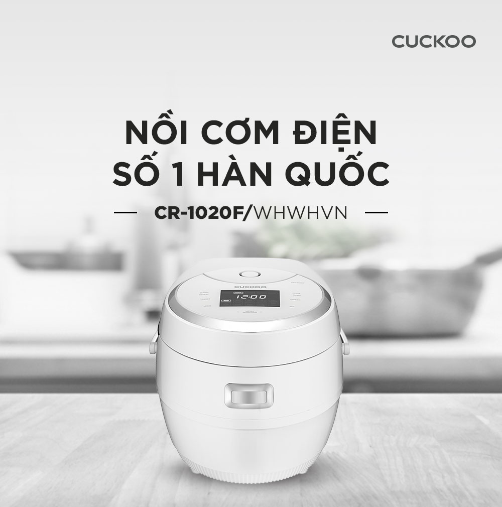 Nồi cơm điện tử CR-1020F 1.8L (Màu trắng - Bản xuất khẩu