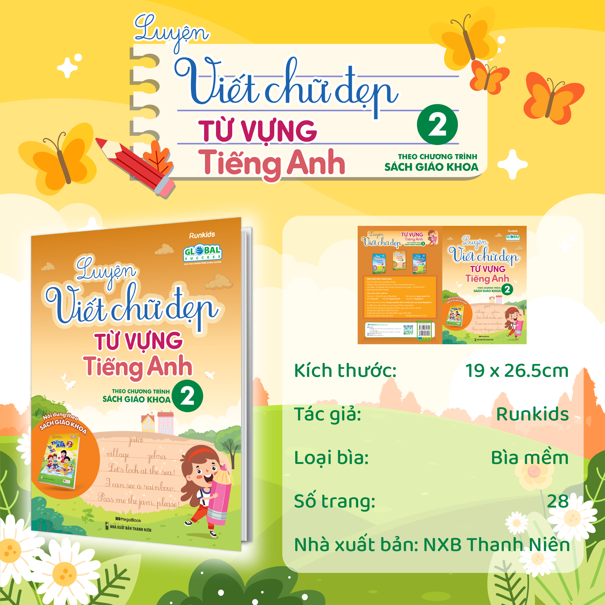 Combo book to practice writing beautiful handwriting and English ...