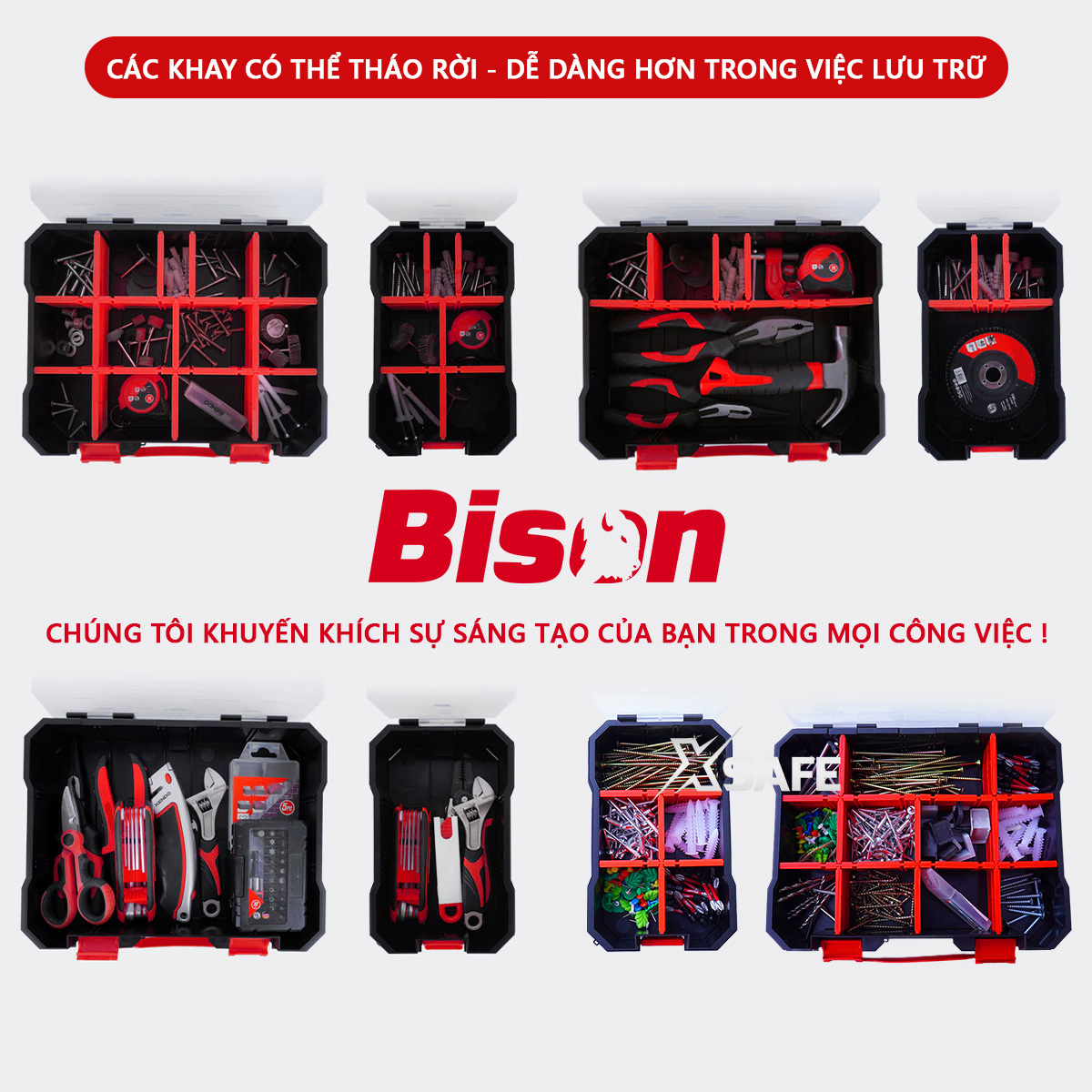 Bison 3-in-1 components box, IP54 waterproof, high-quality plastic ...