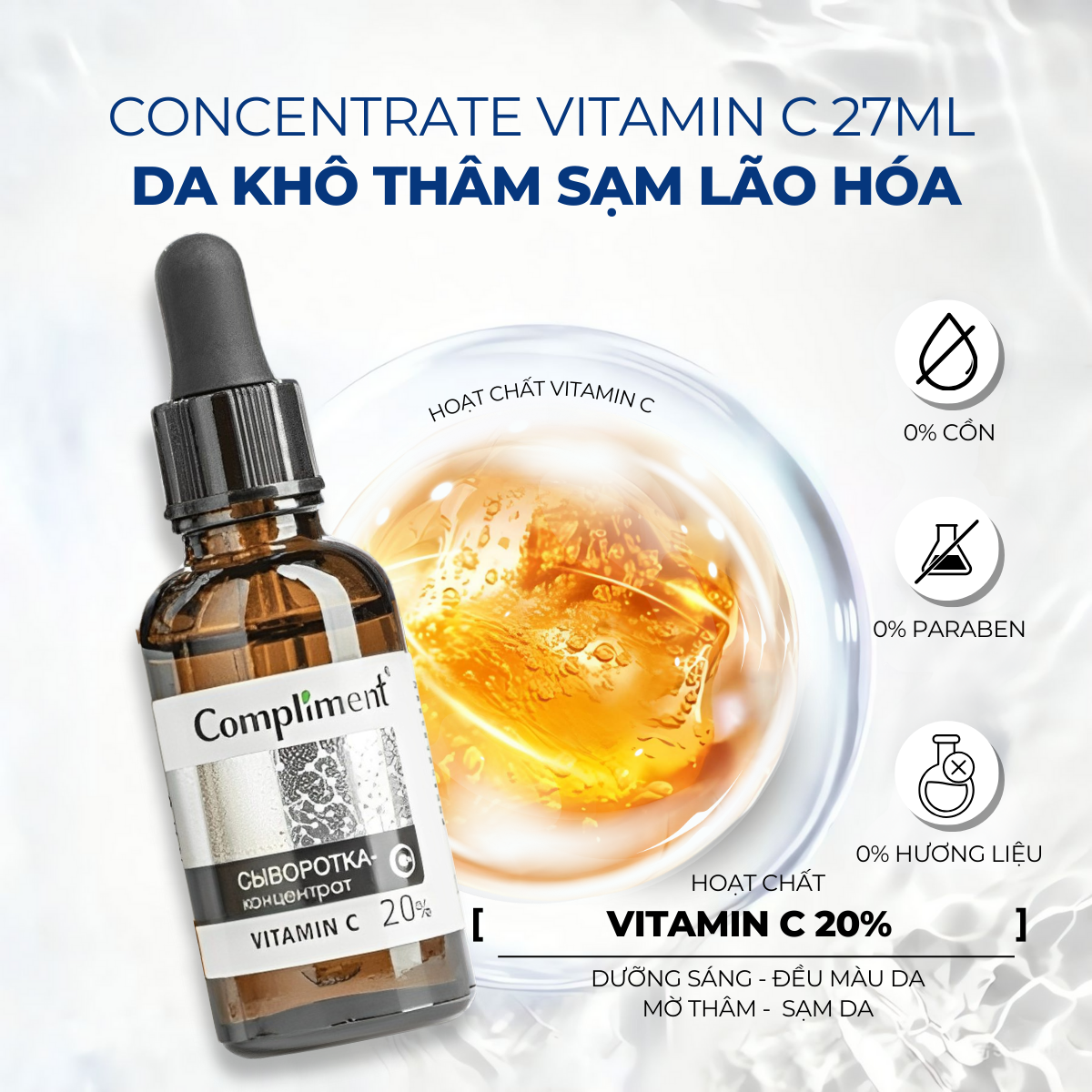 Compliment Vitamin C Skin Care Serum Moisturizes and Restores Skin