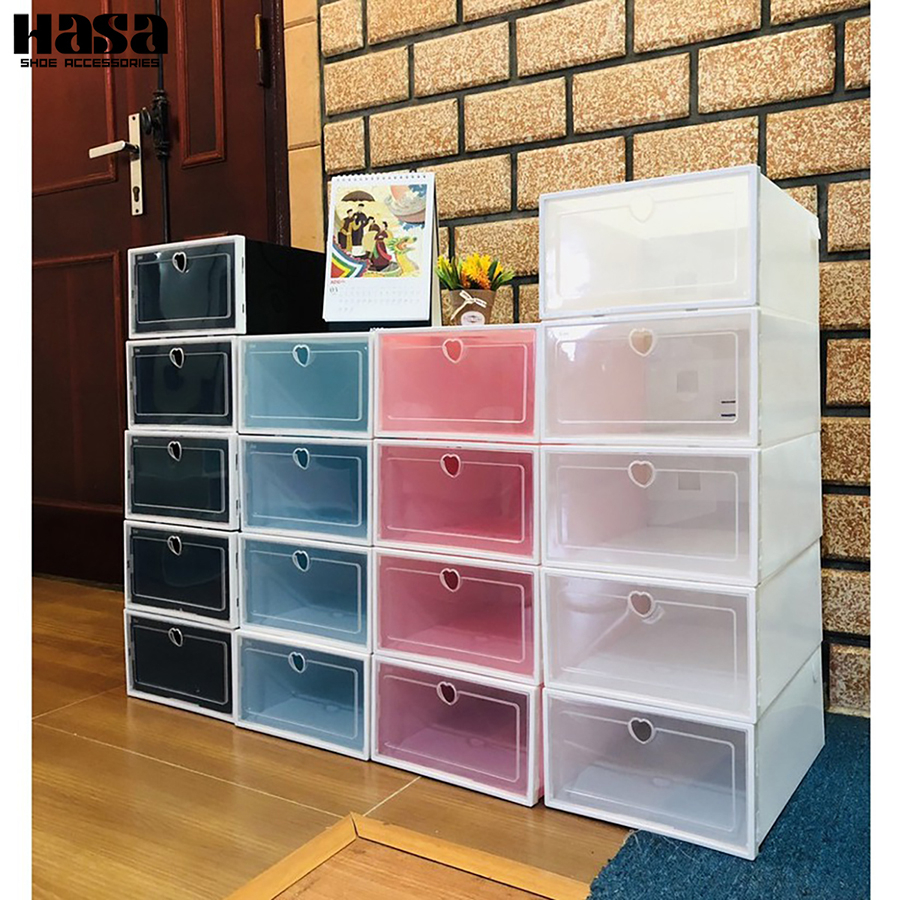 Black, Big Size, 6PCS, 36x28x21cm, Shoe Box, Plastic Mesh, Freely Combinable